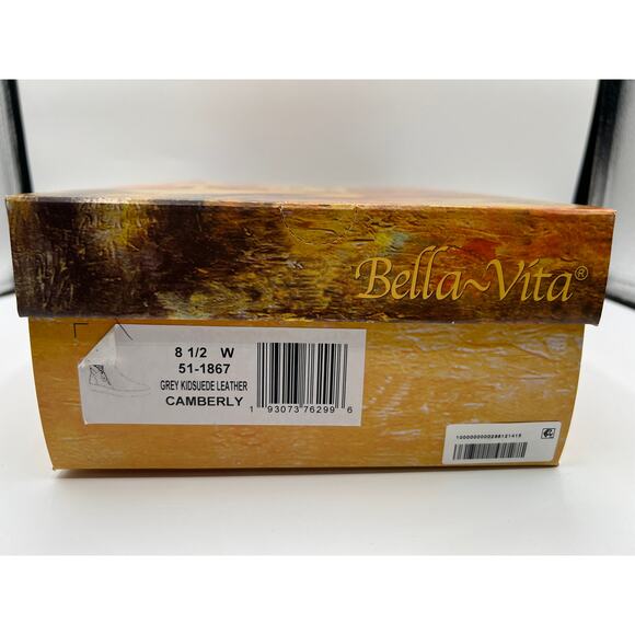 BELLA VITA WOMENS CAMBERLY ATHLEISURE BOOTIE GRAY SUEDE LEATHER 8.5W WIDE NEW - Picture 10 of 10